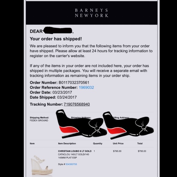 Louboutin Gold Wedges - Picture 8 of 8